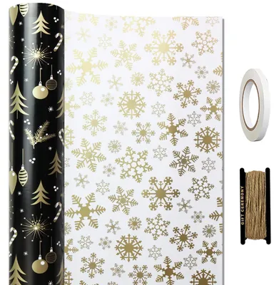 Obrázok produktu pre Darčekový papier, rolka, Vianoce, 43 cm x 15 m, s páskou a lepiacou páskou