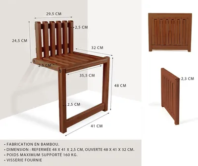 Imagen del producto de Silla plegable de aluminio, ligera, color , ideal para balcones y jardines