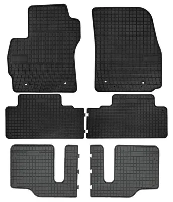Image de Tapis de sol en caoutchouc pour Mazda Premacy II 2005-2010 (monospace) – 6 pièces, noirs, sur mesure – Wielganizator SolidPRO