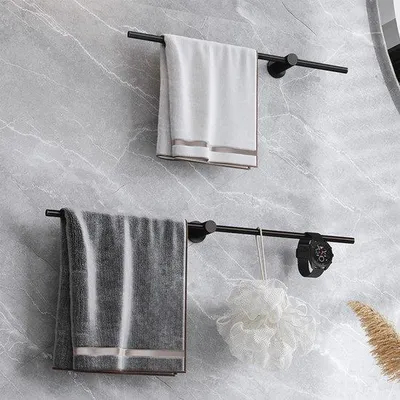 Produktbild von Famanu Handtuchhalter ohne Bohren - Selbstklebende Handtuchstange aus Edelstahl