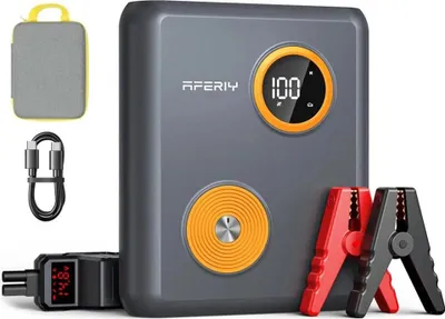 Produktbild von Auto Starthilfe & Powerbank - GK03 - 2000A - 12V - 27500 mAh - 60W PD Schnellladen - QC3.0 - LED-Licht - Grau