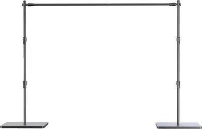 Immagine prodotto di Supporto per fondale, larghezza regolabile da 240 cm a 340 cm, altezza regolabile da 90 cm a 270 cm, tutto nero 24x3M, tutto nero 24x3M