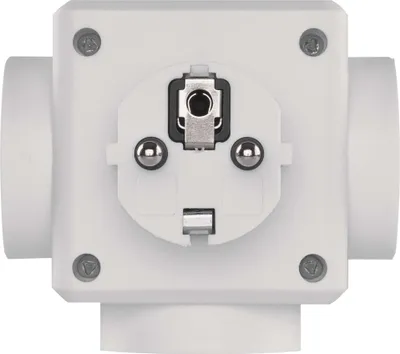 Rozbočovací zásuvka 3× kulatá, 2× USB