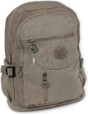 Produktbild von Bag Street Nylon Rucksack Damen Herren Sporttasche stone braun 30x18x38 D2OTJ604L