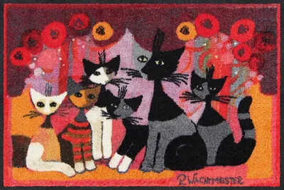 Produktbild von Fussmatte Rosina Wachtmeister Festa Dei Gatti 50x75 cm