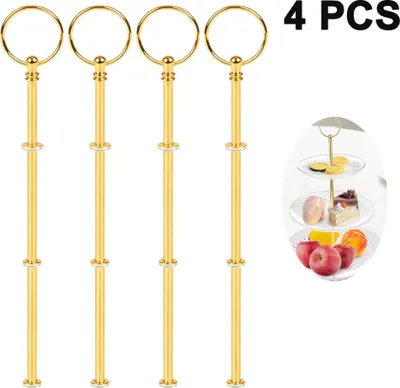 Produktbild von 4 Sets 3-stufige Tortenständer-Hardware, abgestufte Tablett-Hardware 3-stufige Tortenständer-Beschläge Hardware Dessert-Serviertablett-Ständer-Griff-Hardware-Beschläge für Tortenständer