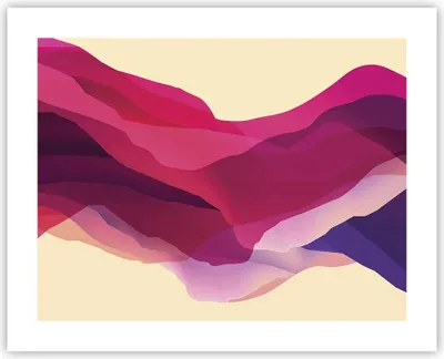 Produktbild von Poster - Poster ohne Rahmen - Abstraktion Berge Rosa - 50x40 cm - Wand Bild - Wanddeko - Wandbilder - Kunstposter - Wandposter - Bilder - Kunstdruck - Wanddekoration - Wandbild - P2XAA50x40-4288