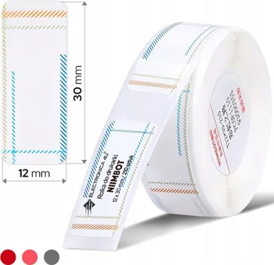 Zdjęcie produktu dla Etykiety samoprzylepne naklejki termiczne Niimbot D11 D110 D101 H1S 12x30