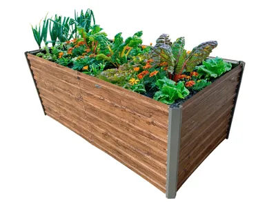 Obrázek produktu pro Vyvýšený záhon AGRO BED 200 x 77 x 100 cm, 3D design dřevo, kov