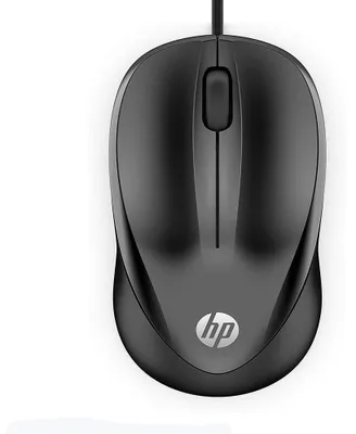 Produktbild von HP Kabelgebundene Maus 1000, Beidhändig, USB Typ-A, 1200 DPI, Schwarz