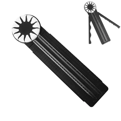Produktbild von Papierschneider, Multifunktions-DIY-Papierschneider, 12 Papierschneiderkopfmuster, mit Anti-Rutsch-Pad, 46,8 x 12,3 cm, Schwarz
