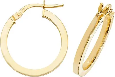 Produktbild von 9 Karat (375) Gold Damen - Paar Creolen - 15mm; TRS38433MM15