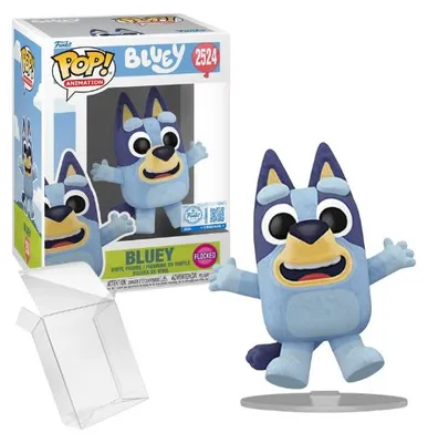 Produktbild von Funko Pop! Animation: Bluey - Bluey (Flocked) #2524