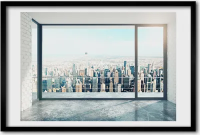 Produktbild von Bild 60x40 MDF-Rahmen, Wandkunst Blick auf die Stadt