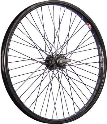 Produktbild von 20 Zoll BMX Vorderrad Kastenfelge schwarz 48 Loch Vollachse