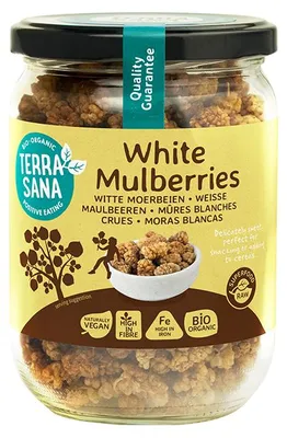 Productafbeelding van Terrasana Raw Moerbei Bessen Wit In Glas  (190 gr)