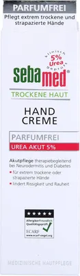 Produktbild von (Sebamed Urea Akut 5% Handcreme für trockene Haut, 75 ml