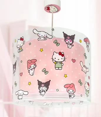 Zdjęcie produktu dla Lampa sufitowa Hello Kitty & Friends, Kuromi, My Melody i Cinnamoroll dla dzieci