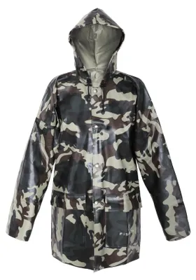 Produktbild von Outdoor-Jacke 101F Camo Wasserdicht Atmungsaktiv Leicht Packbar mit Verstellbarer Kapuze Größe 54/L