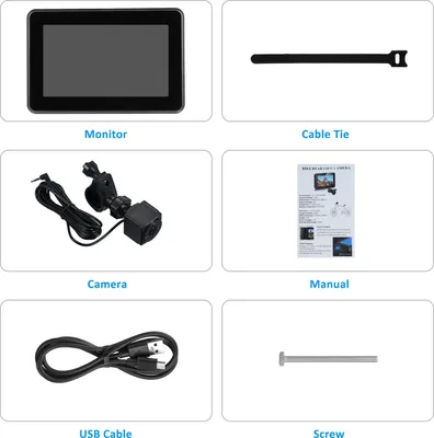 Image de Rétroviseur de guidon de vélo, caméra de recul de vélo rechargeable 1080p avec moniteur 4,3 '' couleur Night Seh 110 ° grand angle 360 ° Support réglable, compatible avec le vélo de montagne, vélo de course, E-Bi