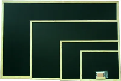Produktbild von Magnet-Kreidetafel Schultafel 40x60cm schwarz mit Holzrahmen