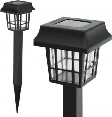 Zdjęcie produktu dla Lampa solarna ogrodowa dekoracyjna szara, wysokość 33 cm