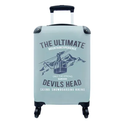 Produktbild von MuchoWow® Koffer Handgepäck Trolley Rollkoffer Kleine Reisekoffer mit 4 Rollen - Jahrgang - Ski - Berg - Cabin Size < 55x40x23 cm & 55x40x20 cm - Fotokoffer - Kabinenkoffer - Boardgepäck - Reise-Box - Reisekoffer - Reisegepäck - Koffer mit Bild - Trolley für Kinder
