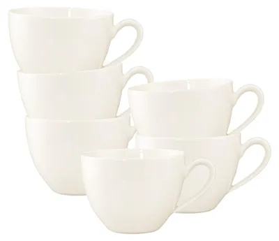 Produktbild von Seltmann Weiden Savona Fine Diamond weiß Kaffee-/Cappuccinoobertasse 0,27 l 6er Set
