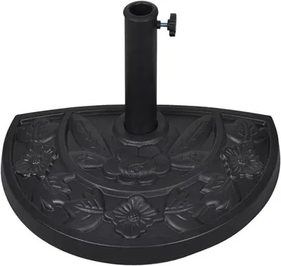 Produktbild von Sonnenschirmfuß Halbrunder Standfuß Stabil Zementgewicht 545 x 48 cm Schwarz