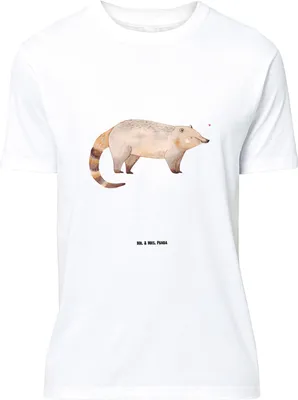 Produktbild von Mr. & Mrs. Panda Größe L T-Shirt Nasenbaer - Weiß - Geschenk, mit Spruch, Shirt, Rüsselbär, Lustige Sprüche, Tshirt, Nasenbär, Nasenbären, Bär