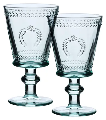 Immagine prodotto di Mondex | Set di bicchieri da vino - 280 ml - Turchese - Stile vintage - Vetro di alta qualità