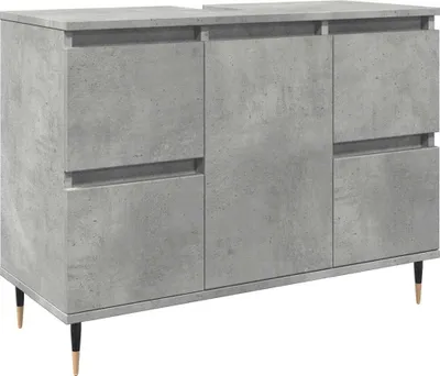 Productafbeelding van vidaXL Badmeubel in betonlook, 80x33x60 cm, van houtvezelplaat