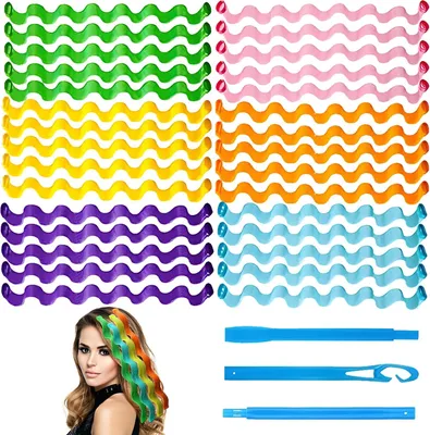 Produktbild von Lockenwickler-Set mit 30 Stück für lange Haare – Locken ohne Hitze über Nacht mit 2 Stylinghaken für natürliche Wellen und Volumen