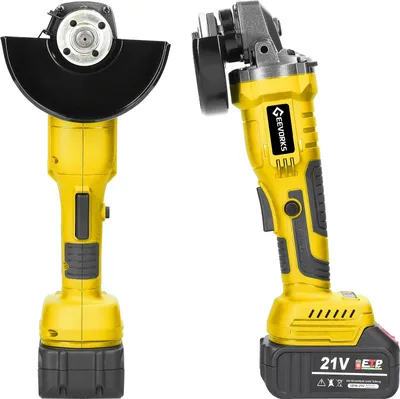 Obrázok produktu pre 21 V, 125 mm, M14, uhlová brúska s bezkefovým motorom, elektrické brúsne náradie, multifunkčná lítiová rezná strojček, univerzálne elektrické náradie na rezanie a leštenie