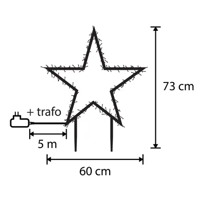 Productafbeelding van Luca Smart Lighting Tuinsteker met 80 LED Lampjes – H73 x Ø60 cm – RGB