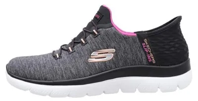 Zdjęcie produktu dla Wsuwane sneakersy damskie Skechers czarno-szare