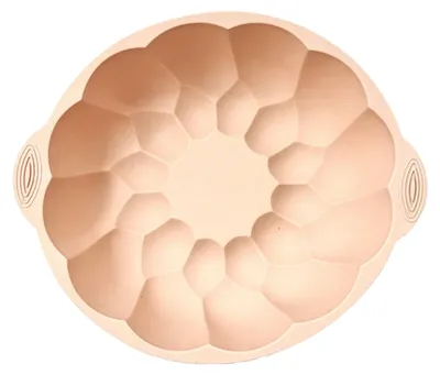 Produktbild von Silikon-Kuchenform mit Griff, 25 cm Durchmesser, runde Kuchenform, antihaftbeschichtet, wiederverwendbar, für Desserts, Kekse, Brotpudding, Gelee und Schokolade