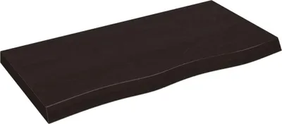 Produktbild von vidaXL Tischplatte Dunkelbraun 100x50x(2-6)cm Massivholz Eiche