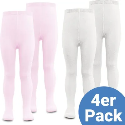 Produktbild von LaLoona Strumpfhose 4er Pack - Rosa Weiß
