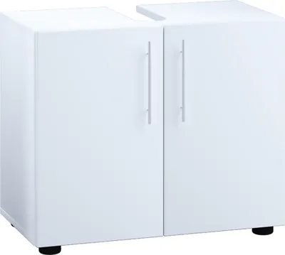 Immagine prodotto di Mobile lavabo in legno | Armadio bagno | Dimensioni: H. 51 x W. 60 x D. 30 cm | 2 porte girevoli | mobili da bagno moderni - Flandu ll