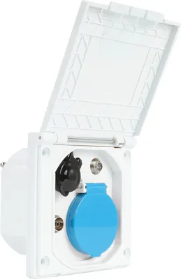 Produktbild von CEE Multi Aussensteckdose weiß 240V | 12V | Antenne | Satellit | IP44
