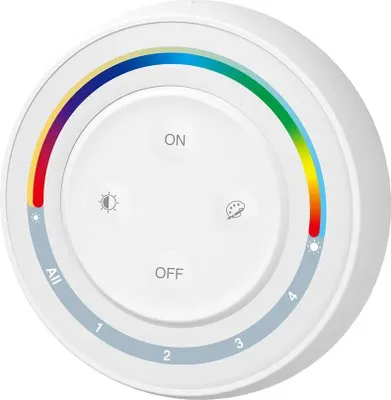 Produktbild von MiBoxer S2W+ RGB+CCT Wand-Funkfernbedienung – 5 Kanal, 4-Zonen 2,4 GHz Touchpanel