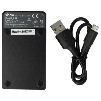 Produktbild von vhbw USB-C Ladegerät kompatibel mit i-Trek M1 BT GPS Kamera - Ladeschale + USB-C Kabel Ladeanzeige