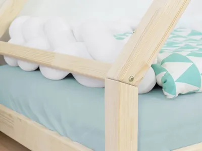 Produktbild von Kinderhausbett TAHUKA in Tipi-Form 120x200 cm Weiß