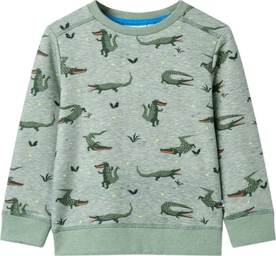 Produktbild von Kinder-Sweatshirt Hellkhaki Melange 116