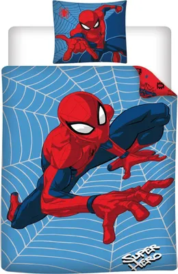 Produktbild von Spiderman Bettwäsche Set Super Hero 135 x 200 cm 80 x 80 cm
