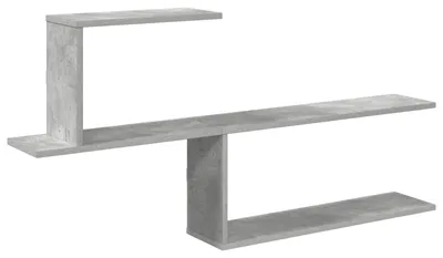 Produktbild von vidaXL Wandregal Betongrau 122 x 18 x 60 cm Holzwerkstoff