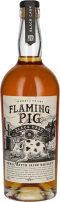 Produktbild von Flaming Pig BLACK CASK Small Batch Irish Whiskey 40,00 %  0,70 Liter