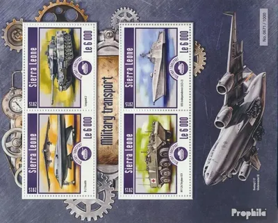 Produktbild von Briefmarken Sierra Leone 2015 Mi 6259-6262 Kleinbogen (kompl. Ausg.) postfrisch Militärtransport