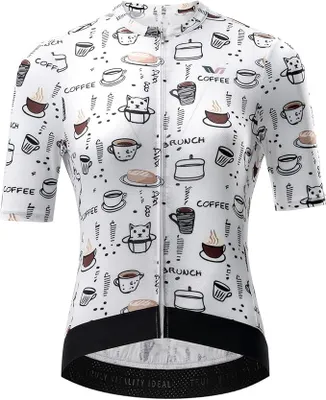 Produktbild von ROCKBROS TVI Radtrikot Damen Kurzarm Sommer Mit 3 Taschen Atmungsaktiv Schnelltrocknend Für Rennrad MTB Größe L